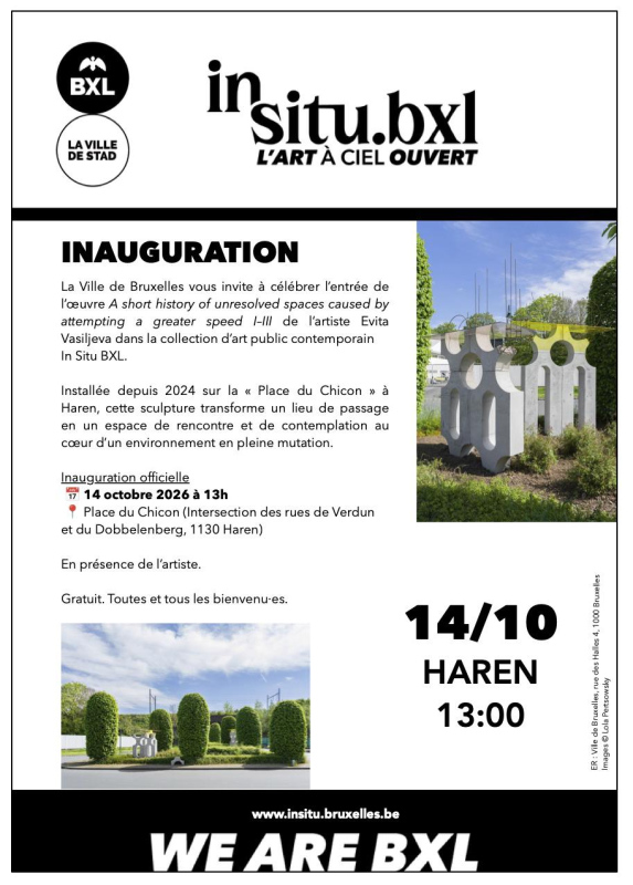 Inauguration | Evita Vasiljeva's Artwork Joins the&nbsp;IN SITU BXL Public Art Collection,&nbsp;October 14, 13:00
